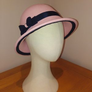 Rose: Pink and Navy Cloche Hat