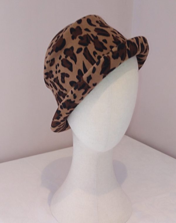 Ruby: Leopard Print Felt Hat.