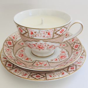 Teacup Candle - Pink and Gold Royal Grafton China