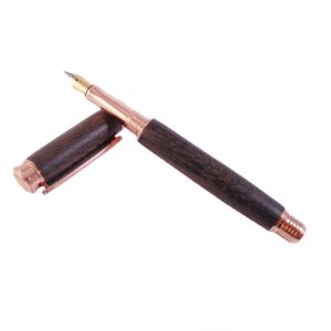 Copper fountain pen in Irish Bog Oak