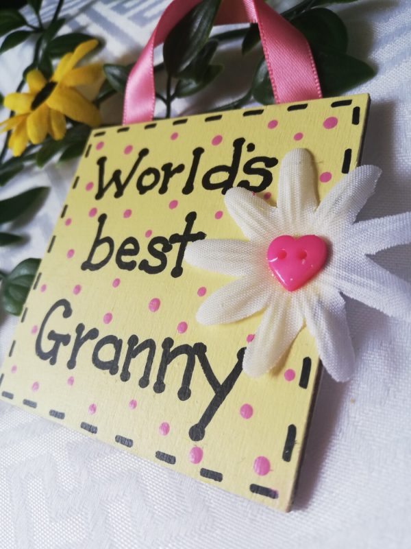 Mini Sign - World's best Granny - IMG 20210308 125407