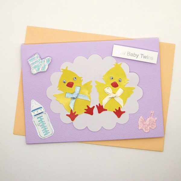 Handmade 'Baby twins' Card - 744
