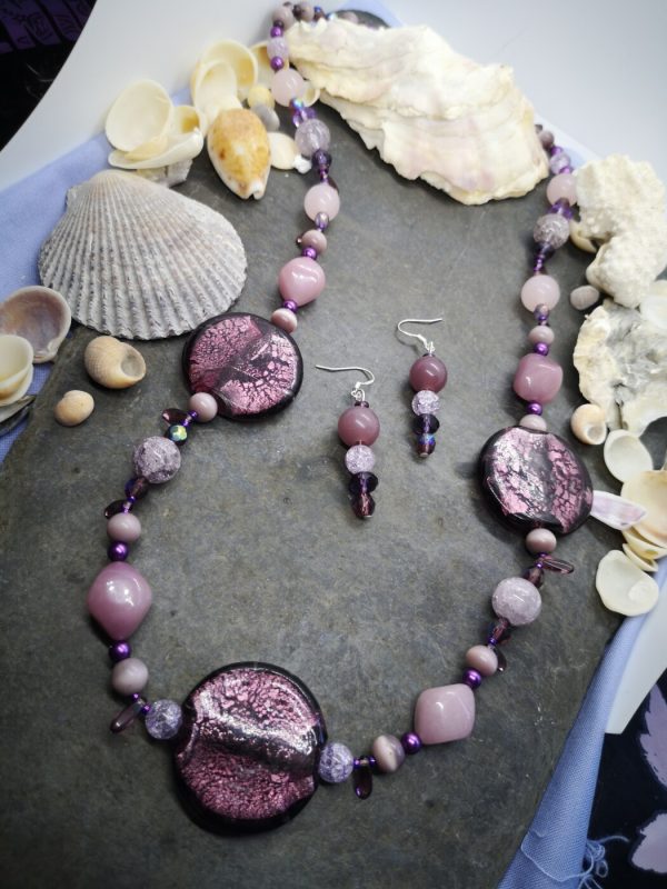 Bold & Beautiful Collection - Purple Necklace and Earrings