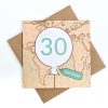 30th Map Birthday Card