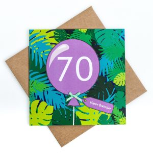 70th Jungle Birthday Card