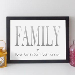 Personalised Family Names Print