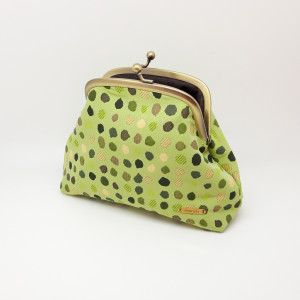 Green Polka Dot Clutch Bag
