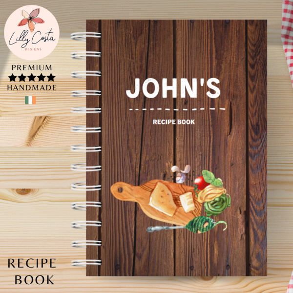 Wood Board Personalised Recipe Book