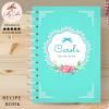 Blue Lace Personalised Recipe Book
