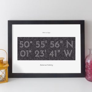 elevencorners personalised coordinates print