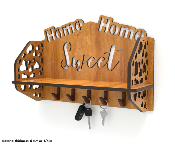 Handmade Wooden Key Holder - 6mmsweet home2