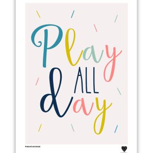 Play All Day Wall Print