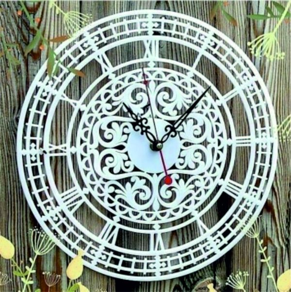 Modern Decorative Wall Clock - Laser Cut Decorative Clock CDR
