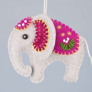 Elephant Felt Ornament