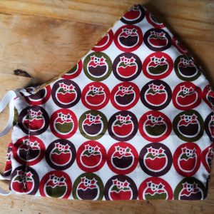 Christmas Pudding Face Mask (Red & Black)