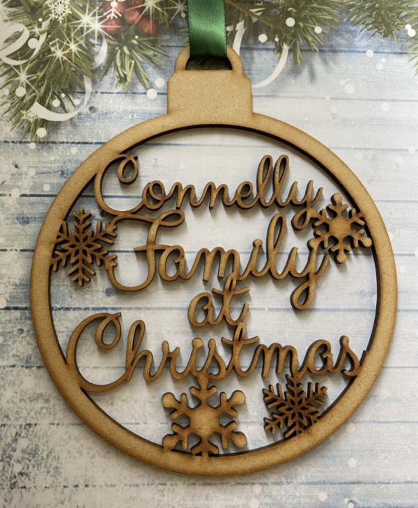 Family Name Christmas Bauble
