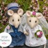 Mouse Wedding Topper PDF Sewing Pattern