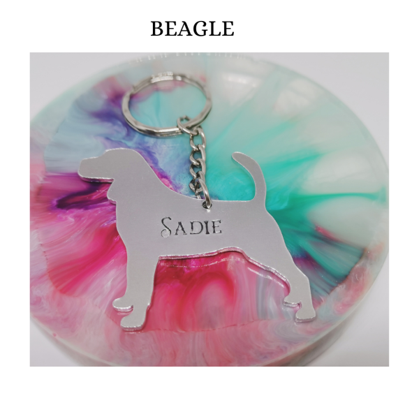 Personalised Dog Breed Keyring - BEAGLE 2