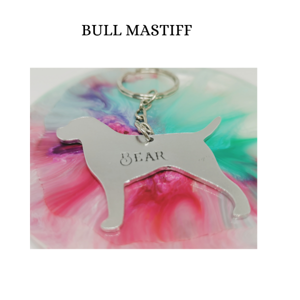 Personalised Dog Breed Keyring - BULL MASTIFF 2