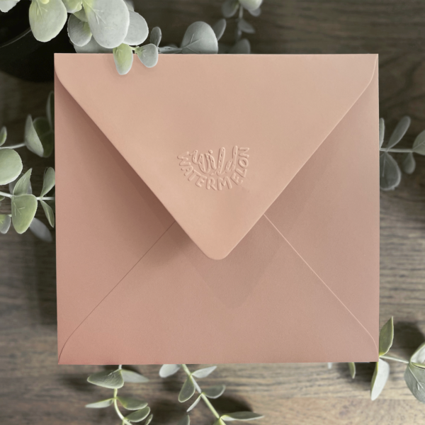 Wild Watermelon Greeting Card Blush Envelope