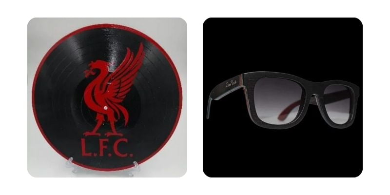 christmas gift guide for men - liverpool fc vinyl and wooden sunglasses