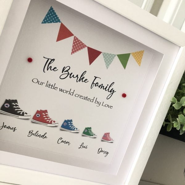 personalised converse trainers print frameAs Cute as a Button Personalised Framed Prints