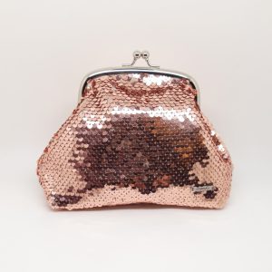 Rose Gold Sequin Clutch Bag
