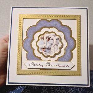 Swans for Christmas - Handmade Card