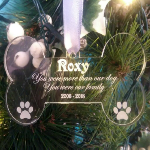 Personalised Dog Memorial Christmas Ornament
