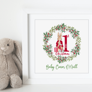Personalised Baby’s First Christmas Frame for Boy