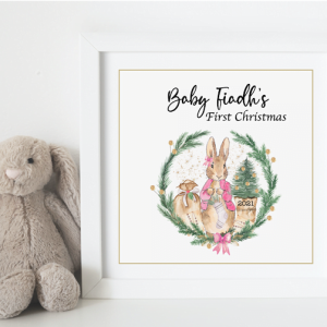 Personalised Baby’s First Christmas Frame for Girl