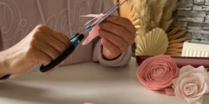 Crepe paper flower making class banner