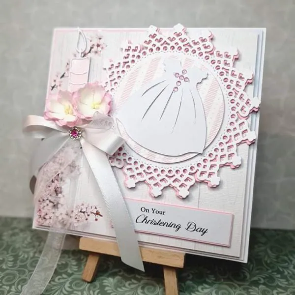 Christening Day Baby Girl Handmade Card