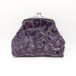 Purple Leopard Print Clutch Bag