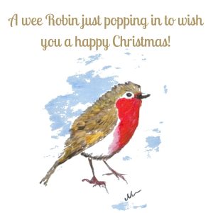 A Wee Robin Christmas Card