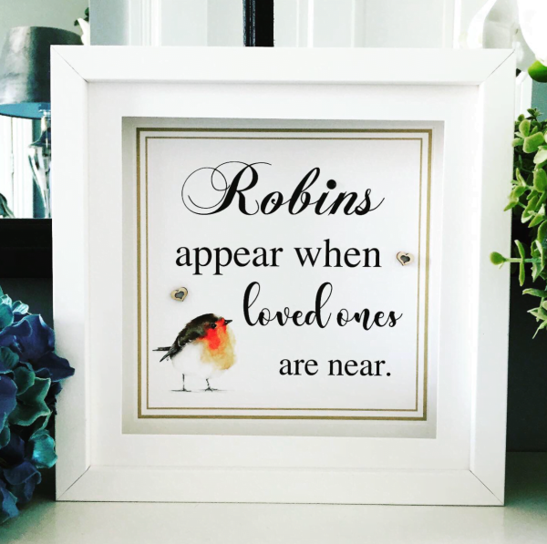 Memorial Frame Robins Appear