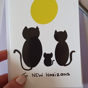 New Horizons Cat Greeting Card