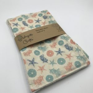 Reusable Wipes Large coral and starfish