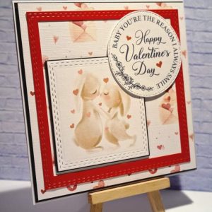 Bunny I Love You - Handmade Valentines Day Card