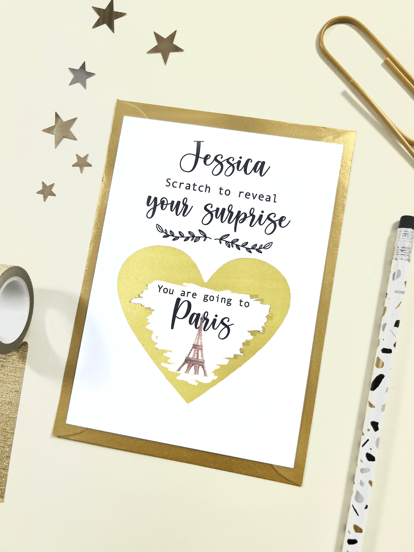 Personalised Card Scratch To Reveal Going To Las Vegas Christmas Birthday 