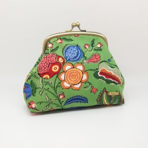 Green Flower Clutch Bag