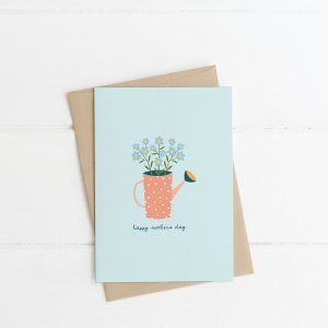 Watering Can with Wild Flowers Mothers Day Card
