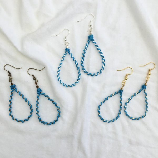 Upcycled Fishing Net Earrings