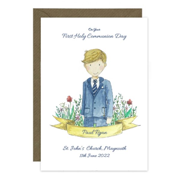 Communion Card - Boy