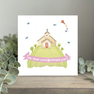 Pink Confirmation Greeting Card