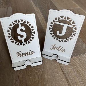 Phone Stand with Name & Initial