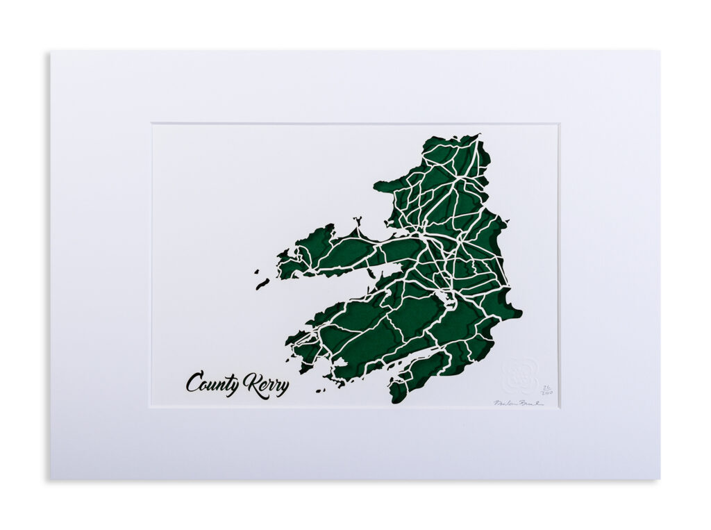 County Kerry papercut map