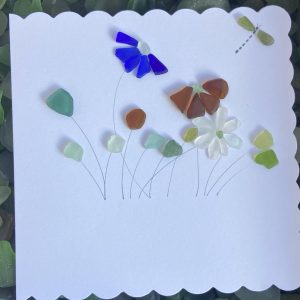 Flower Garden with Dragonfly Card