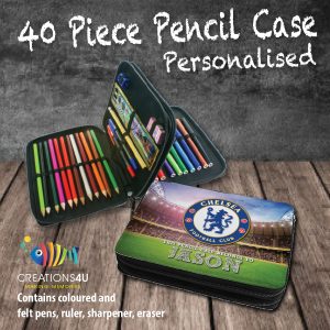 Personalised Pencil Case With 40 Pieces