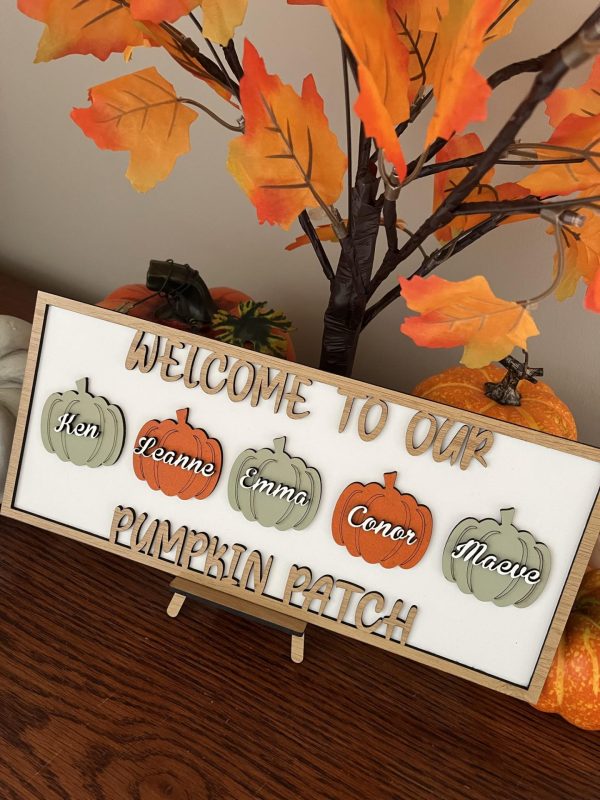 Pumpkin Patch Freestanding Family Sign
